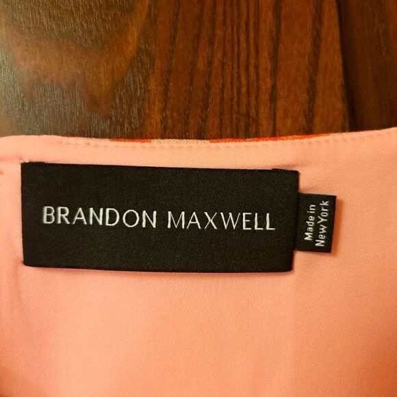 Brandon Maxwell Lip Print Silk A-line Maxi Dress - Picture 6 of 16